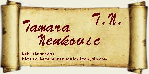 Tamara Nenković vizit kartica